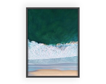 Portugal Ocean Waves Aerial Photography Art Print