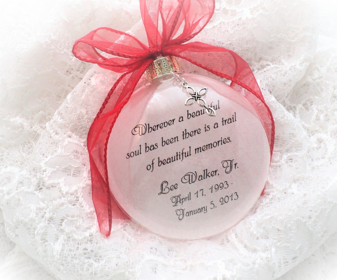 Memorial Ornament Personalized With Free Charm,wherever a Beautiful ...