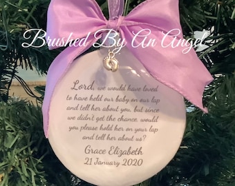 Baby Memorial Ornament, Lord I Would Have Loved To Hold My Baby, Miscarriage, Baby Feet Charm