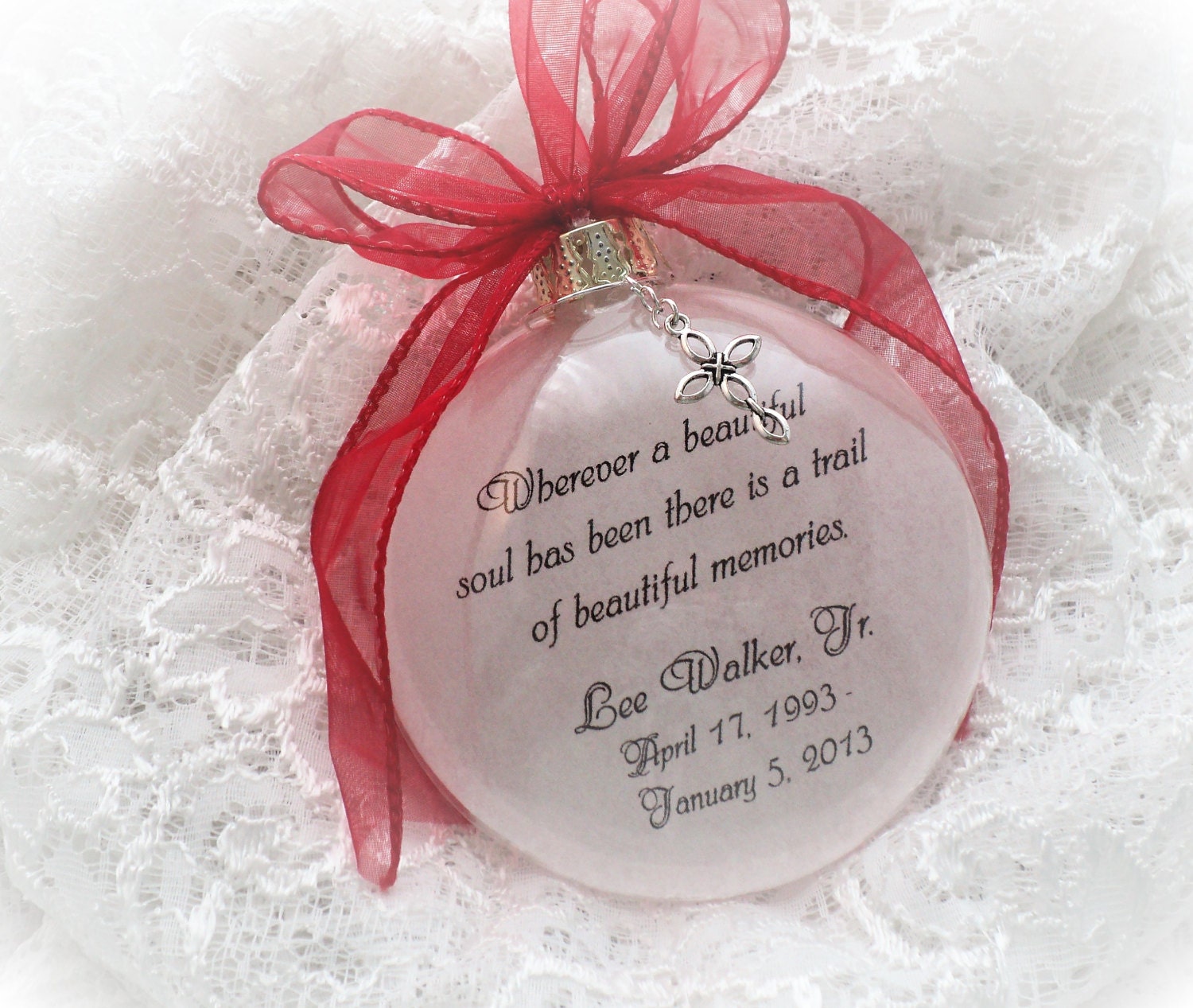 Memorial Ornament Personalized With Free Charmwherever a - Etsy