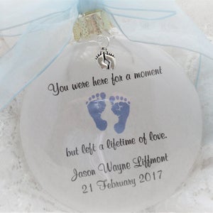 In Memory Ornament, You Were Here For A Moment, Free Personalization and Charm image 1