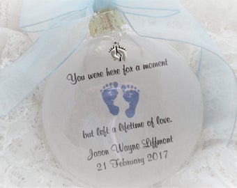 In Memory Ornament, You Were Here For A Moment, Free Personalization and Charm