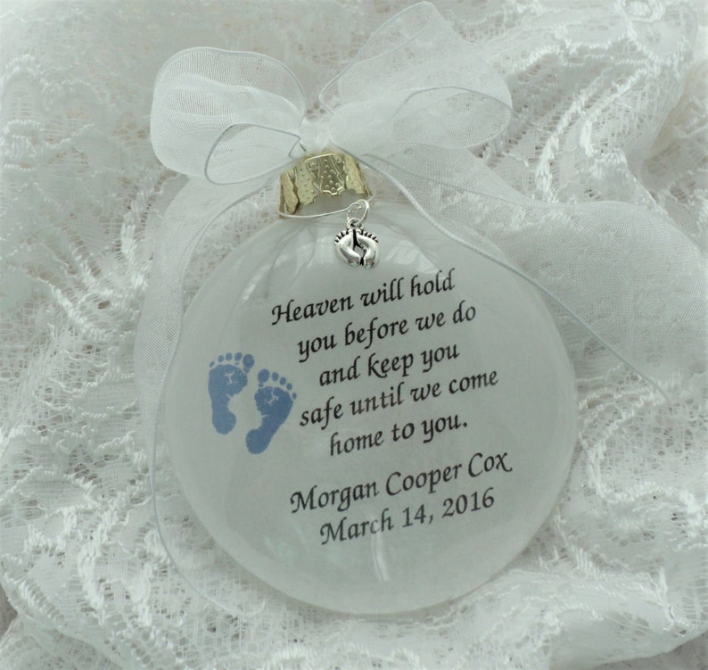 Baby Boy Miscarriage Ornament Heaven Will Hold You Before