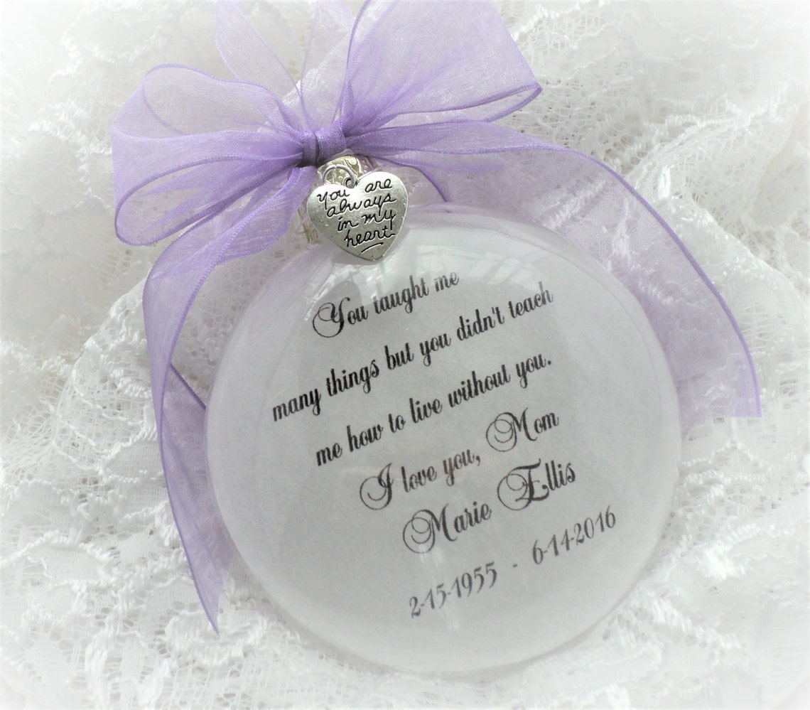 Memorial Ornament Free Personalization and Charm You Taught - Etsy