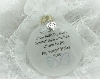 Miscarriage Christmas Ornament for Twin Baby - Not all Twins Walk Side by Side - Free Personalization and Charm