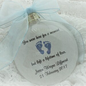 In Memory Ornament, You Were Here For A Moment, Free Personalization and Charm image 2