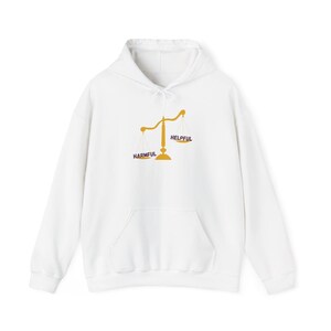 Uniseks hoodie van zware kwaliteit: nuttig versus schadelijk sweatshirt, vrijetijdskleding afbeelding 2