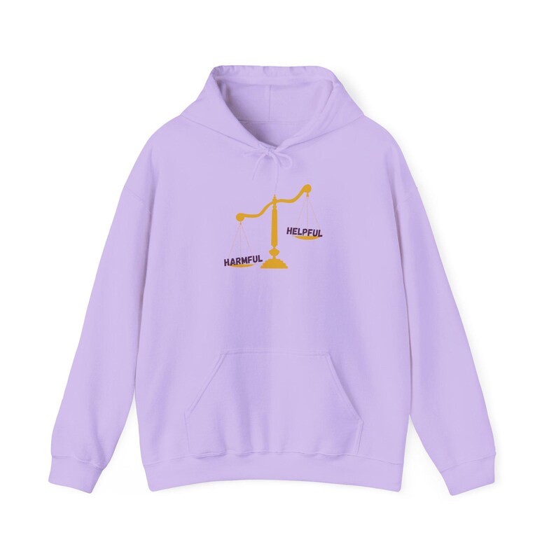 Uniseks hoodie van zware kwaliteit: nuttig versus schadelijk sweatshirt, vrijetijdskleding afbeelding 6