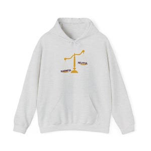 Uniseks hoodie van zware kwaliteit: nuttig versus schadelijk sweatshirt, vrijetijdskleding afbeelding 1