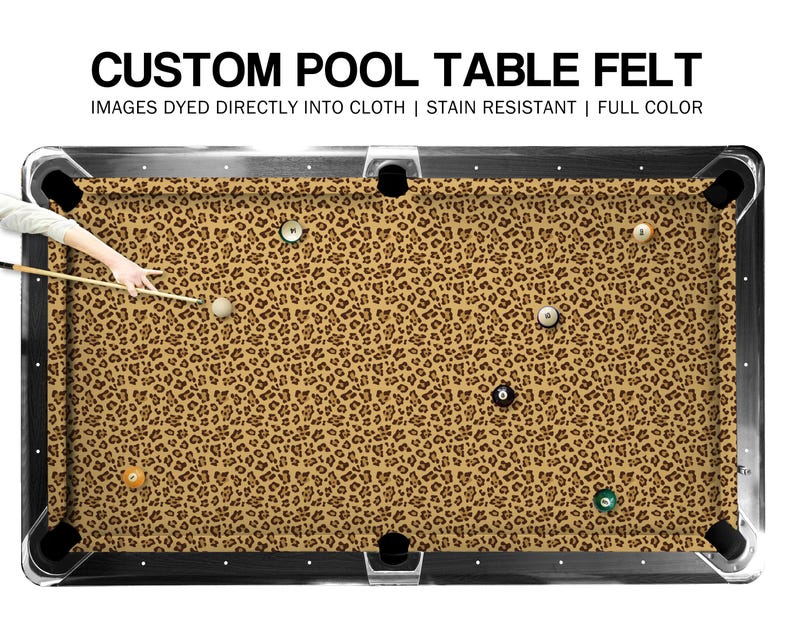 Leopard Print Billiard Table Cloth - Upgrade Your Game Room Today! - Etsy