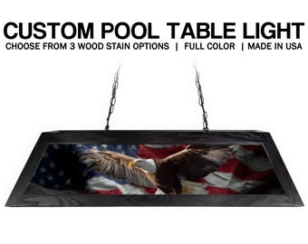 Bald Eagle 42" Pool Table Light - Unique Game Room Idea - MADE IN USA