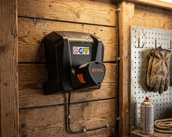 STIHL AL 1 Ladegerät, Wandhalterung, Werkstatt Organizer