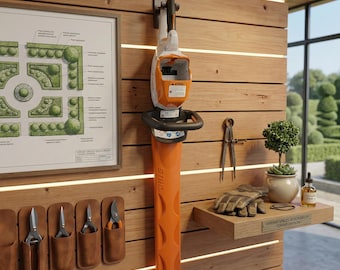 Stihl HSA60 Wall Mount - Custom Hedge Trimmer Storage Hanger - Workshop & Tool Shed Organization