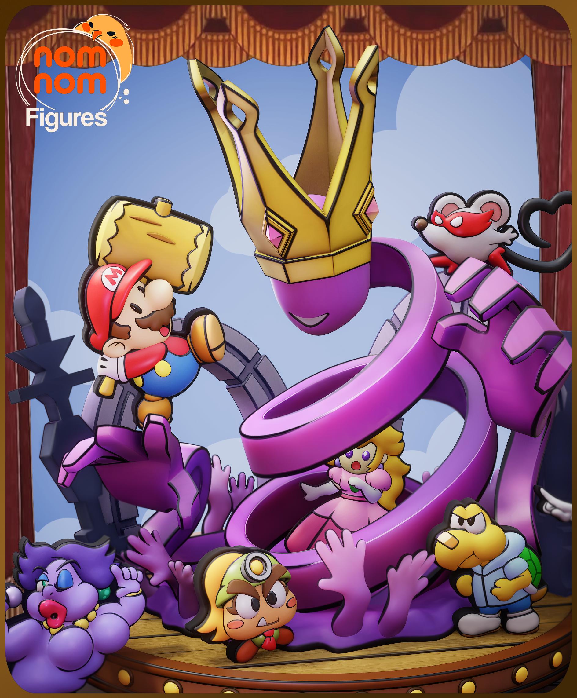 Princess Peach Paint Figurine - Etsy, image size:1889x2285