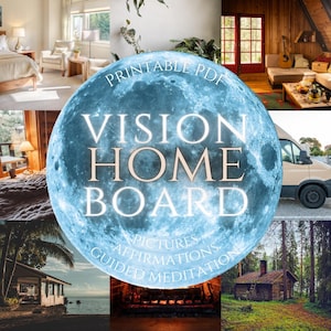 Home Vision Board Printables Kit Vision Board 2025 Sticker PDF Bilder Affirmationen Board Meditation Dreams Manifestation Rich Yacht
