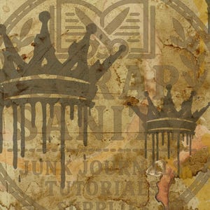 Digitale download printables: rustieke verfspatten - vintage stijl junk journal kit (50 kenmerkende ontwerpen)