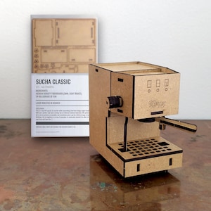 Sucha Classic - 3D Puzzle Siebträger: Laser-geschnittenes Holzmodell für Kaffeeliebhaber - Einzigartiges Geschenk, Espresso & Kaffee