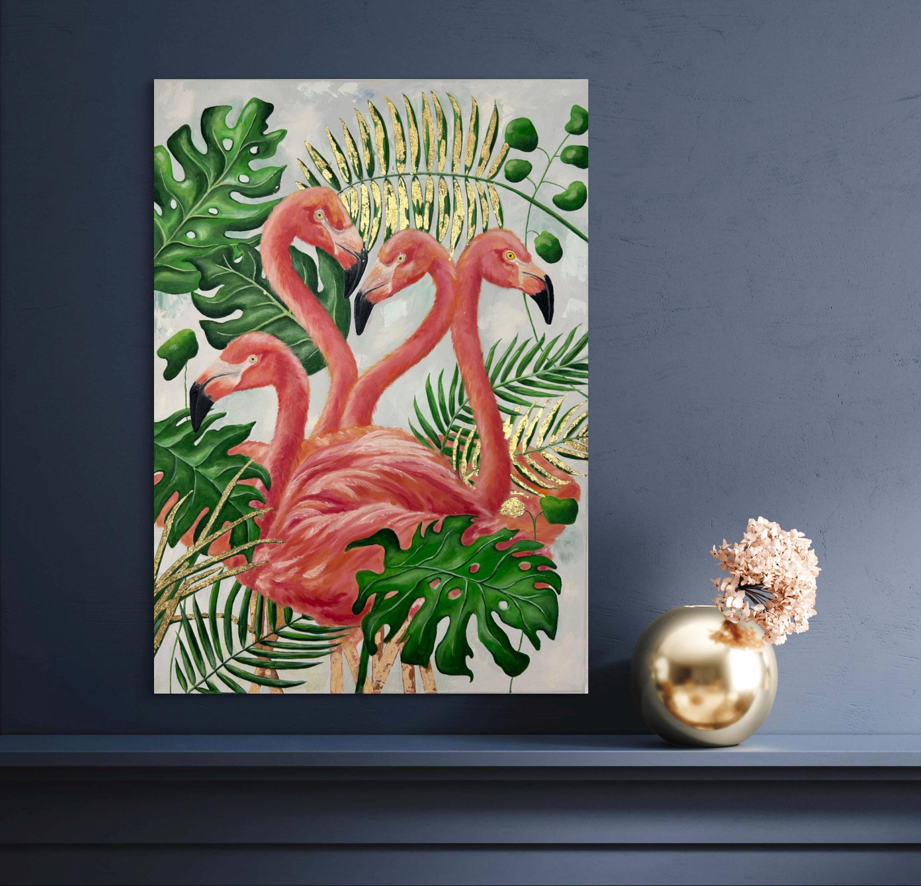 YEESAM ART Novità Dipingere con i numeri, adulti bambini, romantici rose fiori da giardino, 40 x 50 cm, tela di lino, fai da te a olio, regali di Natale