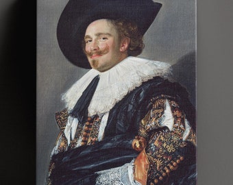 フランス・ハルス：笑う騎士 キャンバス/オランダ黄金時代の肖像画/17