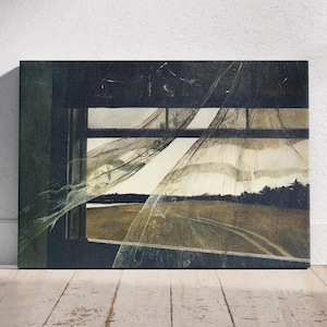 Wind from the Sea Wall Art, Andrew Wyeth Artwork Ready to Hang Canvas, Home Decor Idea, Wind from the Sea Print Poster, Christmas Gift Idea