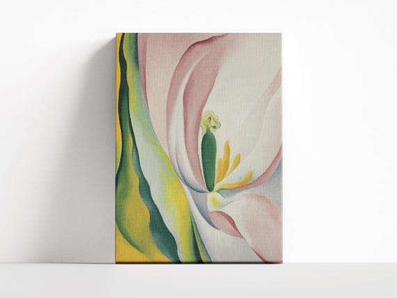 Pink Tulip 1926 by Georgia O'Keeffe, Fine Art Print, O'Keeffe Contemporary Art Canvas, Museum Quality Canvas, Pink Tulip Print Poster