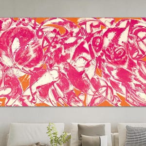 Lee Krasner Abstrakte Wandkunst, Kampf von Lee Krasner Gemälde Druck, Abstrakte Kunst, Leinwand in Museumsqualität, Große Wandkunst