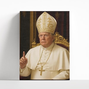 Póster del Papa Donald Trump, Impresión de Donald Trump como Papa, Póster del Presidente de EE. UU. como Papa, Impresión en lienzo de alta calidad, Idea para decorar paredes
