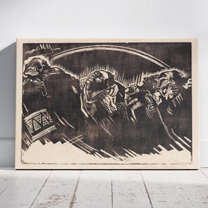 The Volunteers by Käthe Kollwitz, Fine Art Print, Museum Quality Canvas Wall Art, Die Freiwilligen Paint, German Painter Wall Art