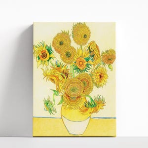 Fifteen Sunflowers Wall Art by Vincent Van Gogh, Floral Fine Art Print, Sunflowers Canvas Wall Art, Van Gogh Still Life Artwork