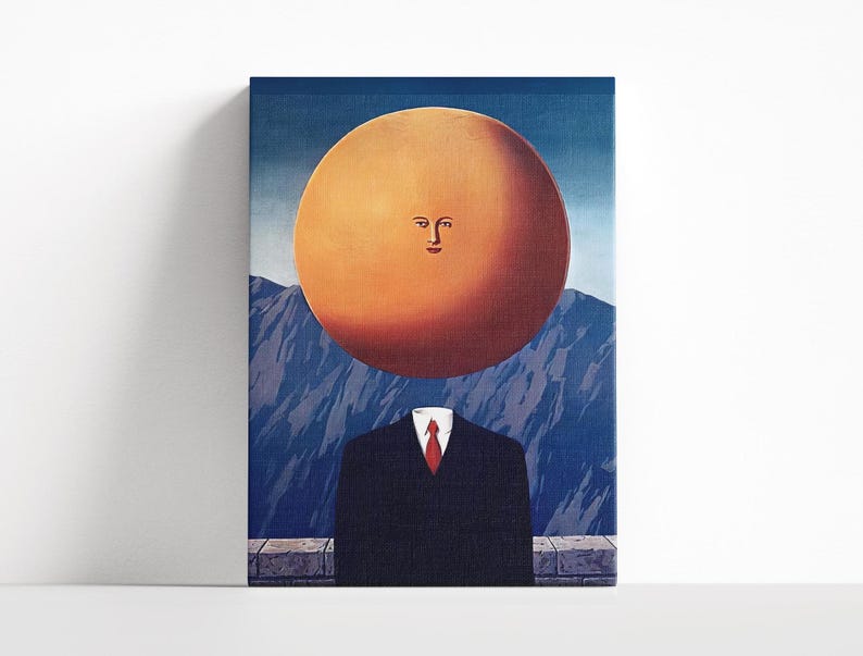 The Art of Living by Rene Magritte, Surrealism Artwork Ready to Hang Canvas, Wall Decor Idea, Magritte Painting Print, Surreal Print