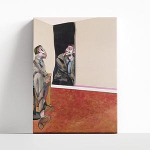 Portrait of George Dyer in a Mirror by Francis Bacon Wall Art, Francis Bacon Figurative Painting, Wall Decor Idea, Contemporary Wall Art
