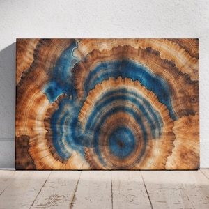 Tree Ring Wall Art, Tree Ring Print Poster, Abstract Art, Colorful Tree Ring Wall Decor, Modern Farmhouse Living Room Canvas Wall Art