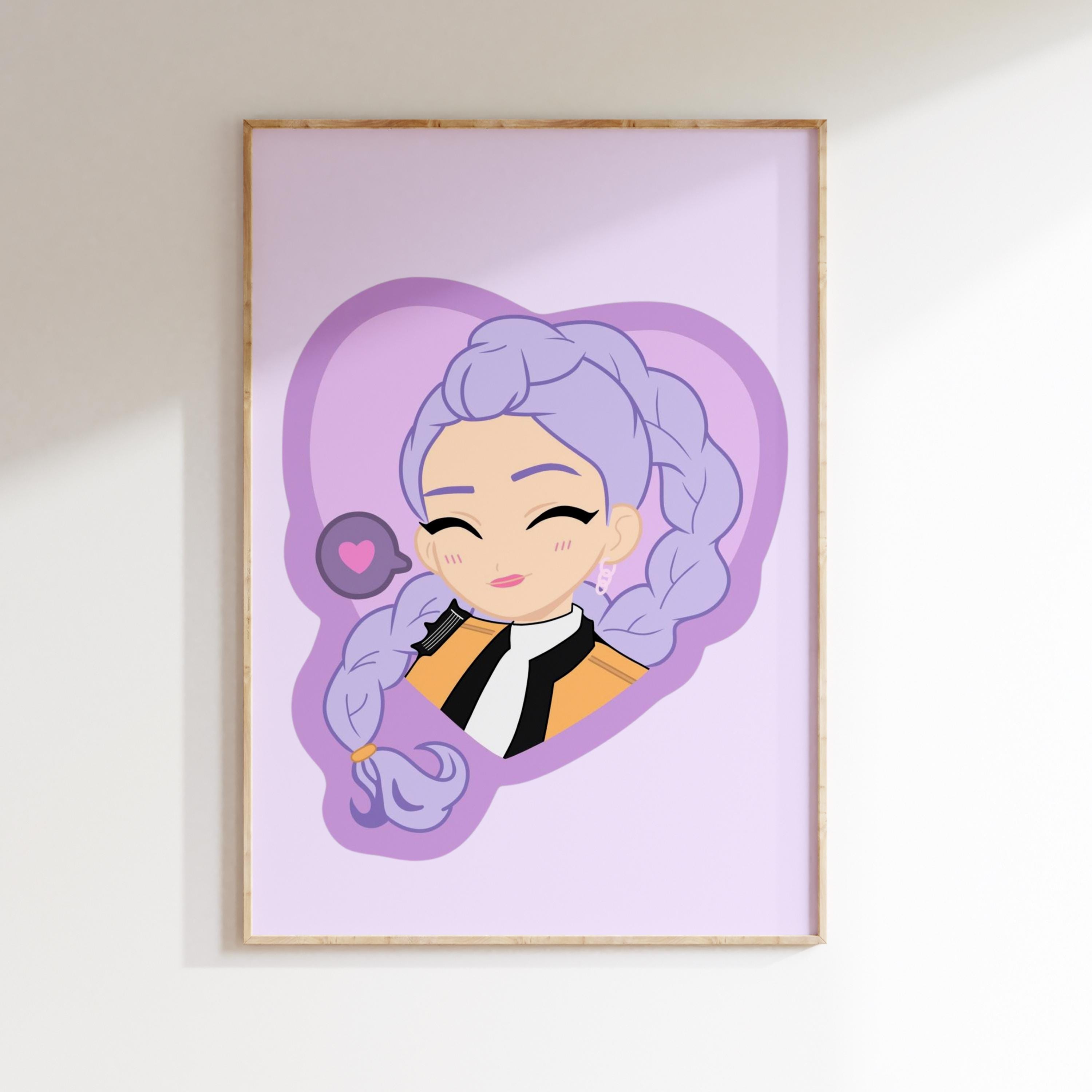 Set De 3 Posters Toile Kpop Demon Hunters Girl - 20x30 Cm Chacun - Déco Murale Salon/chambre - Cadeau Fan De Kpop