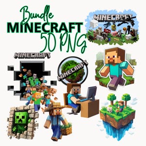Paquete de 50 imágenes PNG de minas, imágenes prediseñadas de minas, imágenes PNG de minas, diseños de sublimación para camisetas imprimibles, archivos PNG de Game Addict, descarga digital, paquetes de manualidades de minas