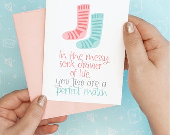 Sock Drawer Wedding Card