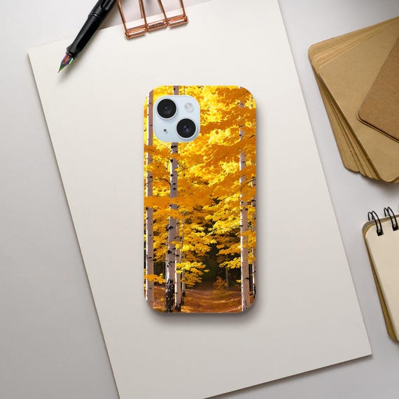Durable Autumn Aspen Grove iPhone Case: Stylish Fall Colors Tough Cover for Nature Lovers