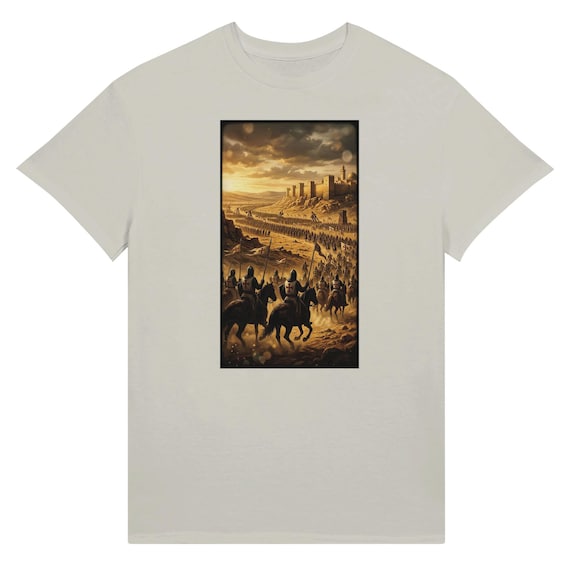 Crusader Army T-Shirt Medieval History Graphic Tee Knights Templar Jerusalem Battle Apparel Gift for Buffs & Wargaming Fans