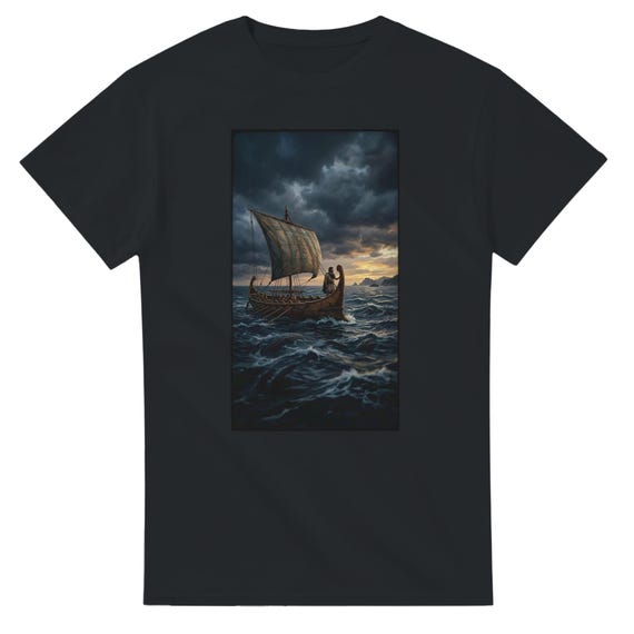 The Odyssey Ship T-Shirt – Mythological Nautical Heavyweight Cotton Tee