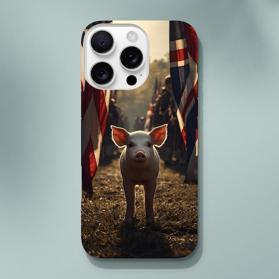 Funny Pig War Military Art Phone Case | Unique Tough iPhone Gift