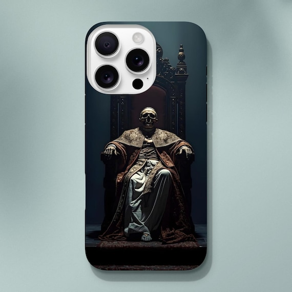 Gothic Throne Death Phone Case - Dark Art Tough Cover iPhone | Unique Goth Gift Protection