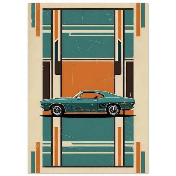 unique wall decor cars Style Poster Art Print | Retro Wall Decor for Home  Office | Classic Prints for Living Room  Bedroom