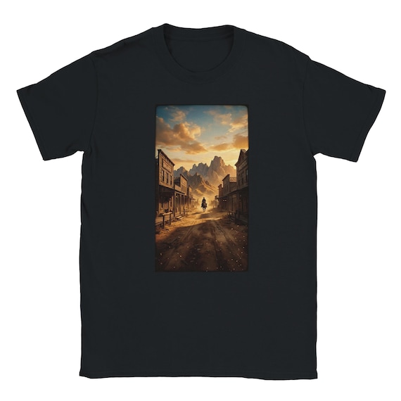 Wild West Cowboy Graphic Tee | Retro Desert Stranger Shirt | Unisex Western Apparel Gift for Cowboys & Cowgirls