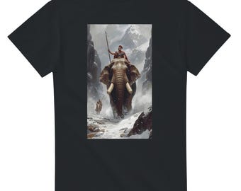 Epic Hannibal War Elephant Crossing Alps - Unisex Cotton History Tee Gift