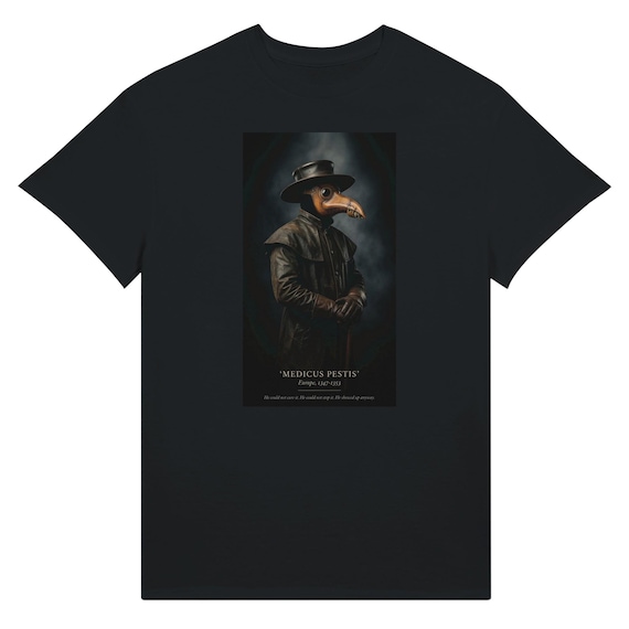Gothic Plague Doctor T-Shirt | Unisex Heavy Cotton Tee | Dark Historical Costume Halloween Gift