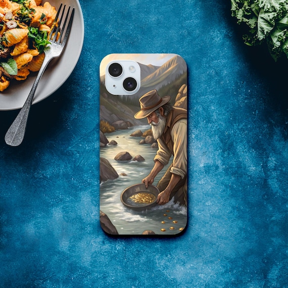 Wild West Gold Prospector Phone Case - Durable Tough Protection for Western Adventure Lovers