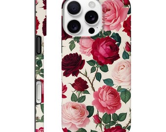 Elegant Floral iPhone Case: Stylish Rose Design Protective Cover for Nature Lovers