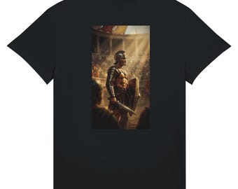 Roman Gladiator Warrior T-Shirt, Ancient History Arena Fighter Graphic Tee
