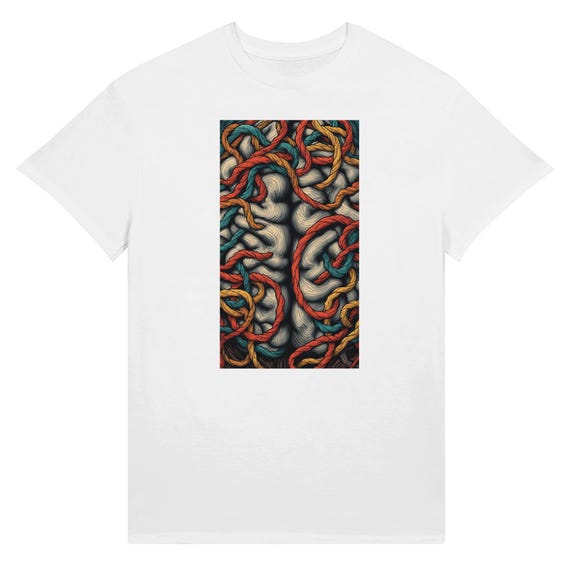 Brain Chaos T-Shirt - Colorful Illustration Tee for Creative Minds & Artists