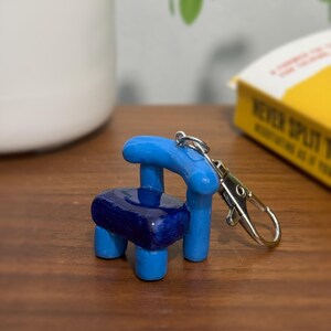 Handmade Tiny Chair Keychain, Cute Clay Bag Charm, Miniature Furniture ...