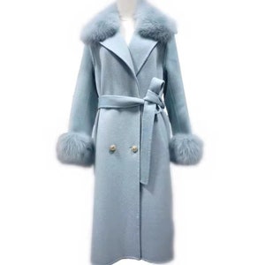 Cashmere/fox fur coat